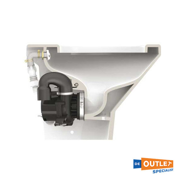 Tecma Compass マリン用ソフトクローズ付12V電動トイレ - COM012PW/TSFT