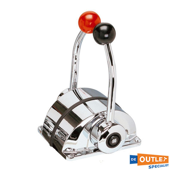 Ultraflex B322 Dual Engine Throttle Control Leviers Chrome - 40669s