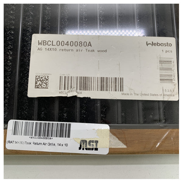 Webasto Teak Air Vent 14 x 10 tommer - WBCL0040080A