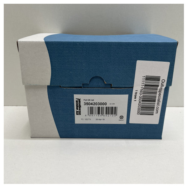 アクアシグナルシリーズ40ブラックポートナビゲーションライトRED 24V - 3504203000