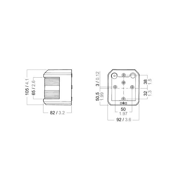 Aqua Signal серия 41 RED десен борд навигационна светлина бяла - 3544626000