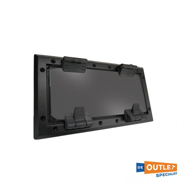 Lewmar Mirte 1 ілюмінатор прихованого монтажу чорний - 190 x 366 мм