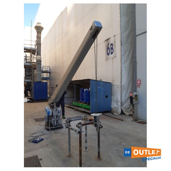 Elektryczny żuraw pokładowy Motomar 1000 KG szary