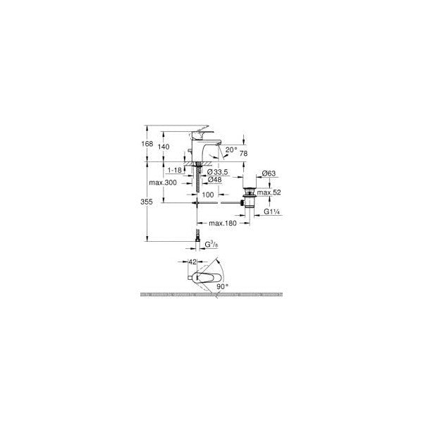 Vigor Chrome Single Lever Mixer Tab Hot | Froid - 002-1108