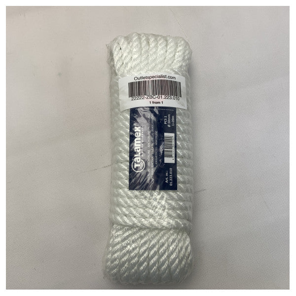 Talamex white anchor line 10mm - 20M - 01.223.010