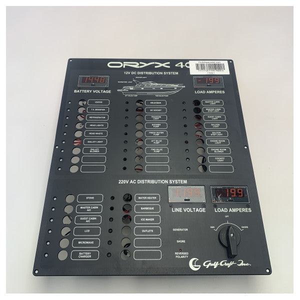 Gulf Craft Oryx 40 Painel de distribuição AC | DC 12V | 230V - 020-4600-0