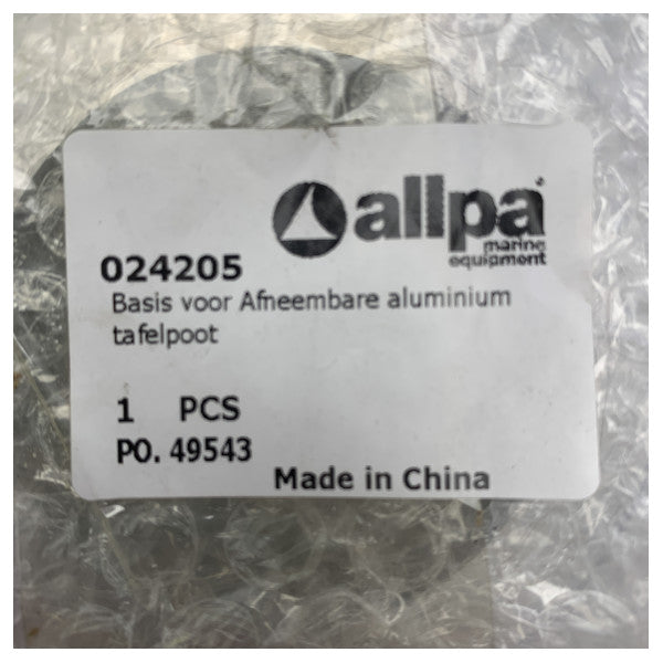 Allpa Aluminum Table leg Foot Ø55 mm - 024200