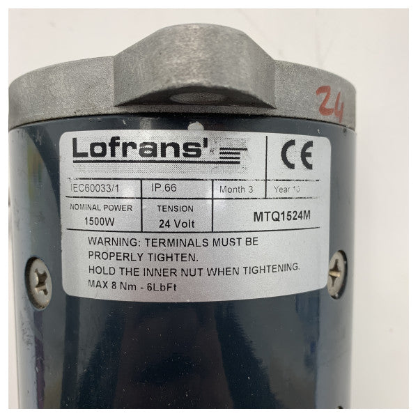 Lofrans Windlass Electric Motor 24V | 1500W - MTQ1524M