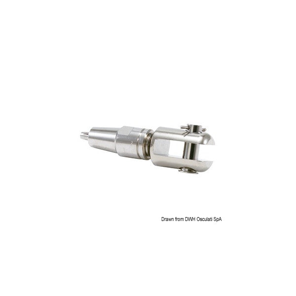 Marine Grade 12mm Fork Terminal - Corrosion Resistant Stainless Steel Connector for Marine Applications