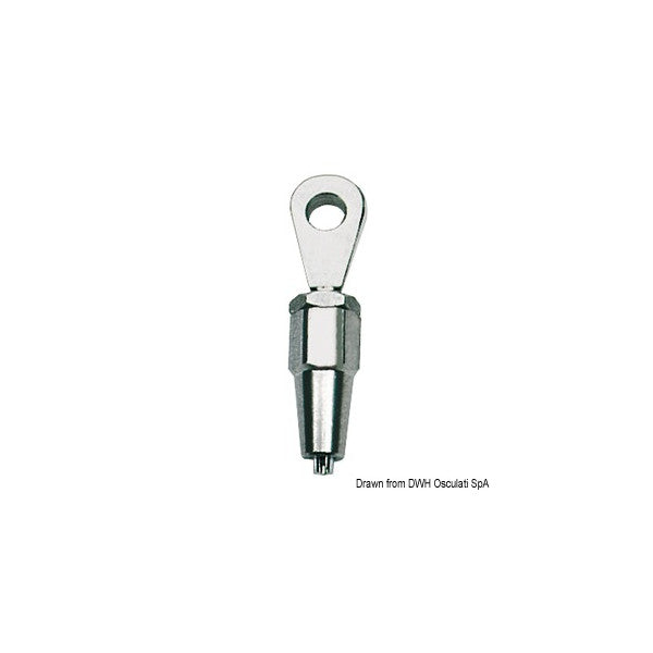 Stainless Steel 12mm Wire Rope Terminal Eye - Marine Grade, Corrosion Resistant
