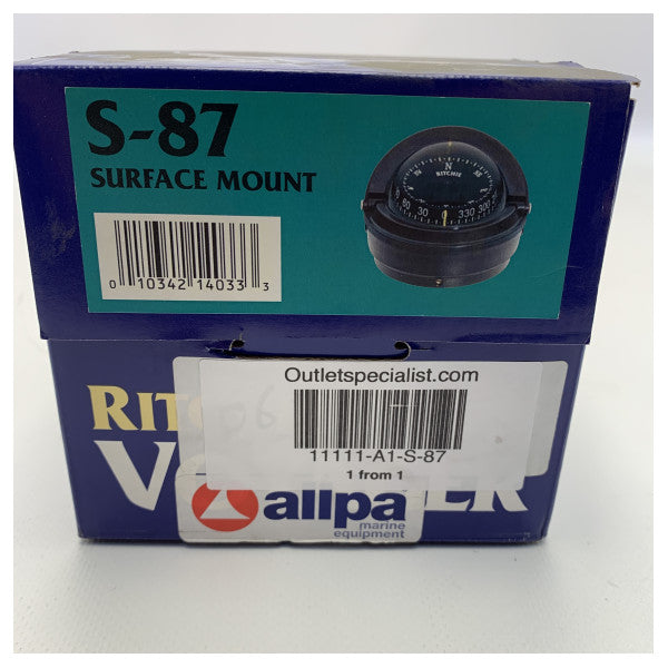 Рідинний компас Ritchie S-87 чорний з підсвічуванням 12/24V