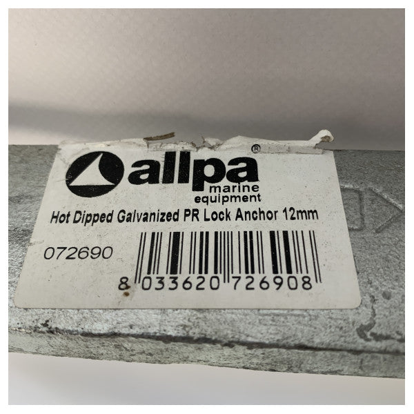 Type galvanisé Allpa Danforth 12 kg Anchor - 072690