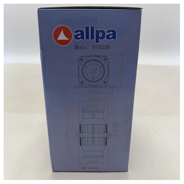 Allpa Moteur Room Ventilator blanc 12V | 207 M3 / H - 078250