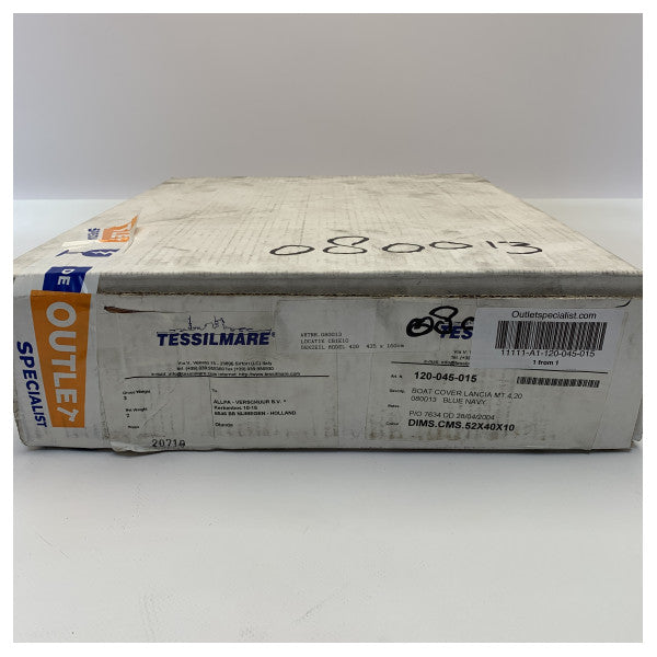 Tessilmare 4.20 m Open Boat Cover 4.35 x 1.60 meters Blue-120-045-015