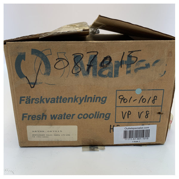 Kit di installazione Martec per scambiatore di calore Volvo Penta 175-290 V8 - 901-1018