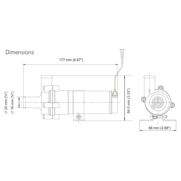 Johnson 10-24504-04 crna cirkulacijska pumpa 24V