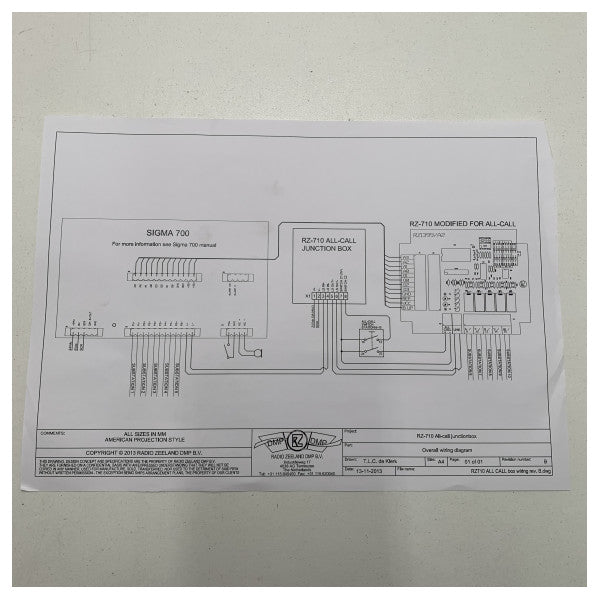 Radio Zeeland RZ710 All Call Junction Box