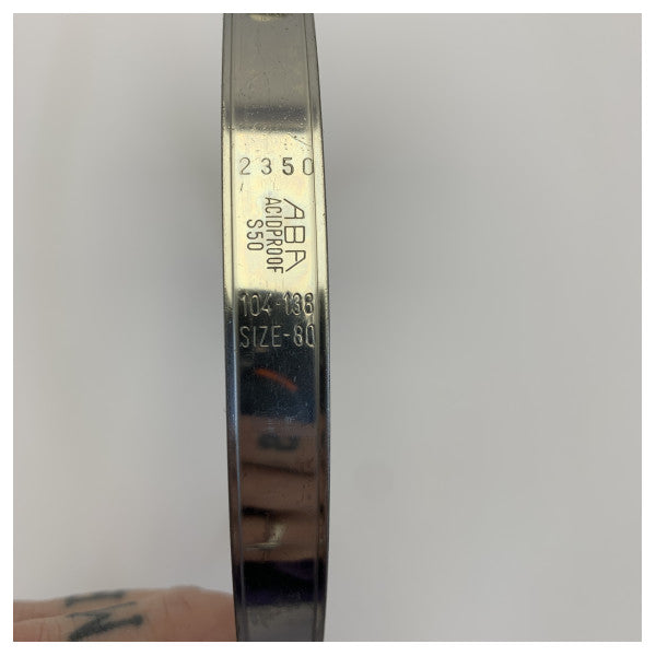 ABA Kelepçe Paslanmaz Çelik - D104-138mm - Ağır Hizmet - ABA12138W5 