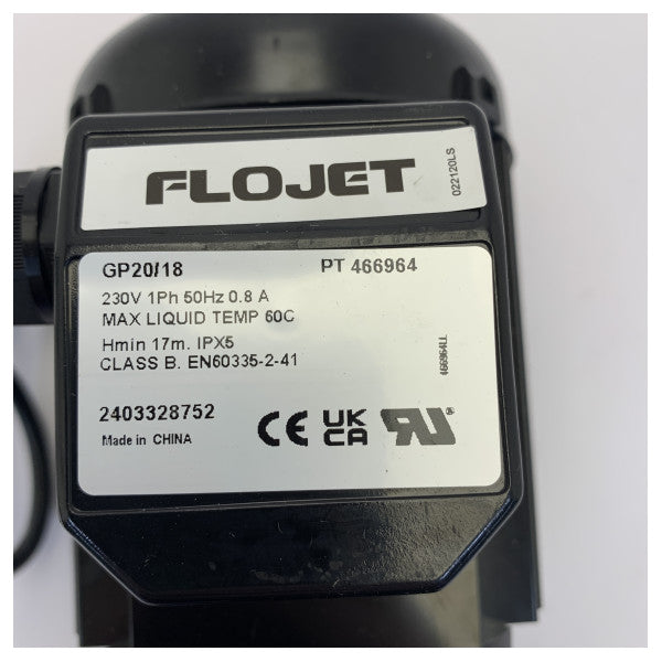 Flojet GP20/18 Çok Aşamalı Santrifüj Pompa 18L/dak - 230V - 466964 