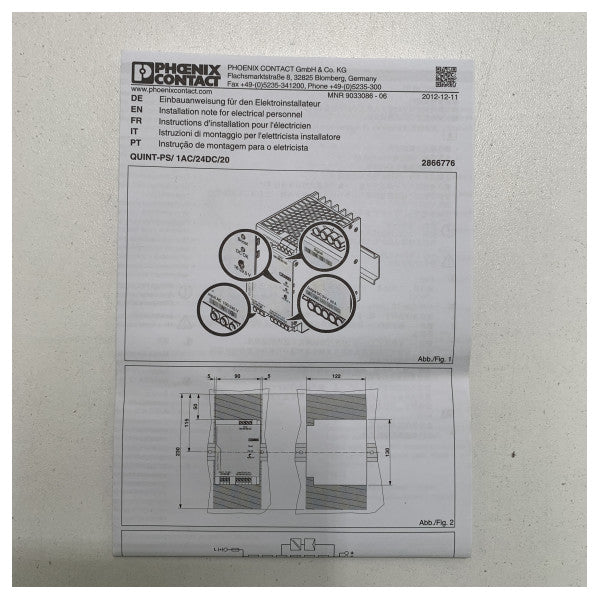 Phoenix Electric Quint-PS / 1AC / 24DC / 20