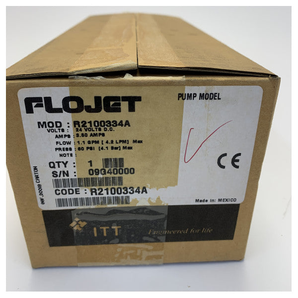 Pompe à liquide à diaphragme Flojet R2100334A 4,2 L/m 60 PSI 24V 