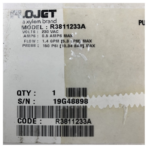 Pompe à liquide Flojet R3811233A Triplex HP Series Deman 230V - 5.3L/m 150 psi 