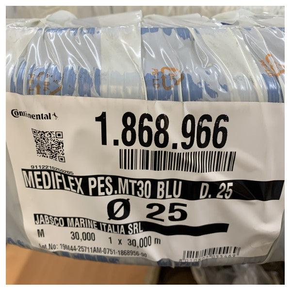 Jabsco Mediflex Tuyau d'eau douce - 25mm x 30m - Flexible 