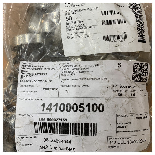 ABA Stezaljka za crijevo od nehrđajućeg čelika W5 - 38-50mm - ABA1250W5 