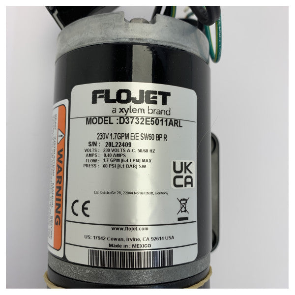 Flojet MPU 230V E/E 2C SW60 6.1LPM marinvattenpump - D3732E5011ARL 