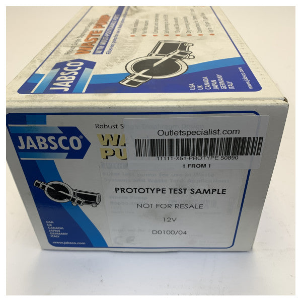 Bomba de desechos de agua negra Jabsco 50890 12V 