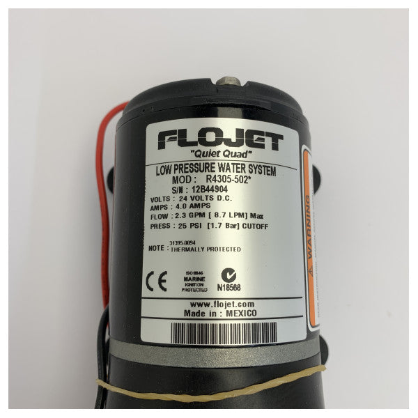 Flojet 24V Makeavesipumppu 8.7 LPM - 25 Psi - Autoklaavi - R4305502A 