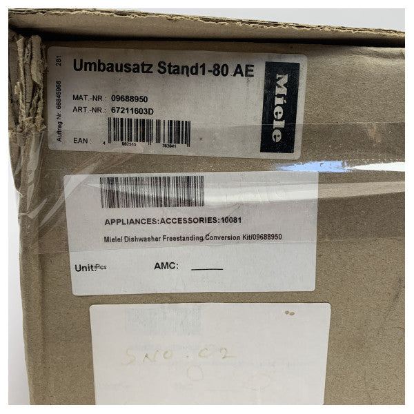 Miele Marine Conversion Kit Stainless Steel Pour convertir un appareil encastré en un appareil indépendant.