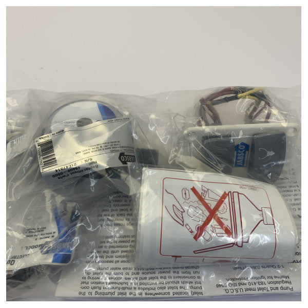 Kit di conversione Jabsco Quiet Flush 24V con pompa dell’acqua di scarico Par-Max 4 - 37255-0094 