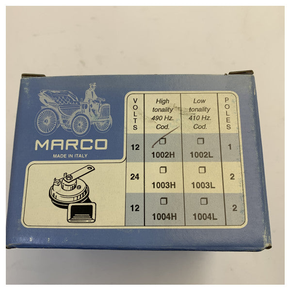 Marco Electric Ship Horn - 12V Single Horn - 01002H