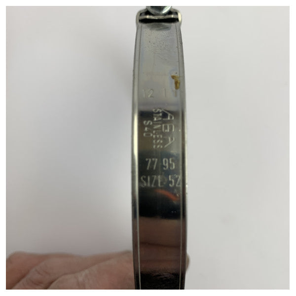 Fascetta stringitubo ABA in acciaio inox 304 - 77-95 mm (misura 52) 