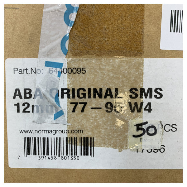 Fascetta stringitubo ABA in acciaio inox 304 - 77-95 mm (misura 52) 