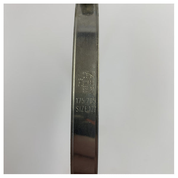 ABA Fascetta stringitubo in acciaio inox 304 - 175-205 mm - fascetta a vite senza fine Inox 