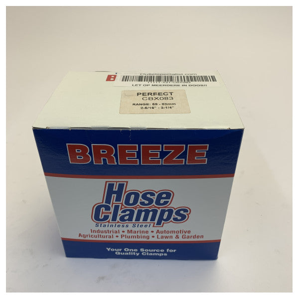 Slangeklemme i rustfrit stål W4 59-83 mm - Perfekt maritim kvalitet 