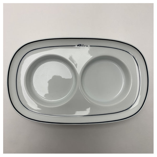 صينية زيت وخل من السيراميك من ريفا للقوارب - حاملة توابل بحرية متينة وأنيقة