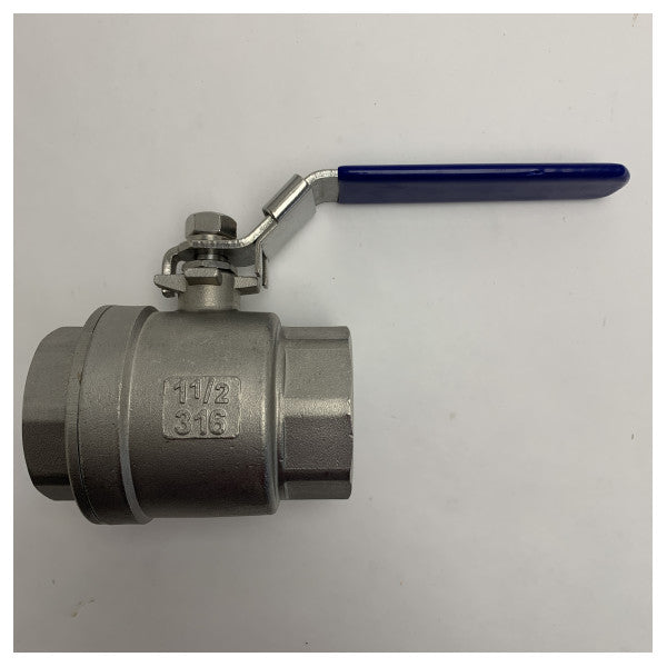 ステンレススチール316ボールバルブ1 1/2インチ1000WOG 