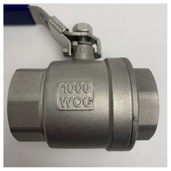 ステンレススチール316ボールバルブ1 1/2インチ1000WOG 