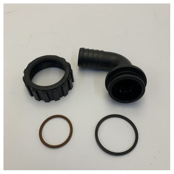 PG2163 Right Angle Hose Fitting Kit - Marine Hose Fitting with O-Rings and Nut