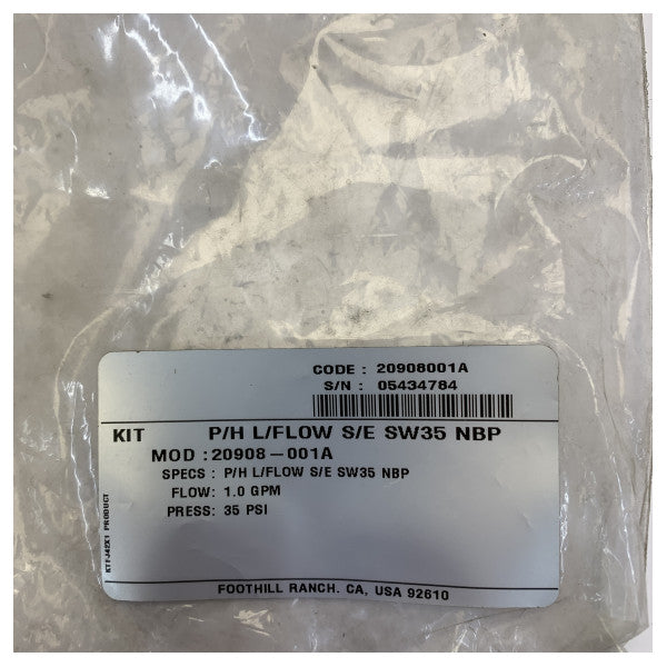 Комплект для ремонту Flojet серії RLF - набір для обслуговування морського насоса - 20908001A 