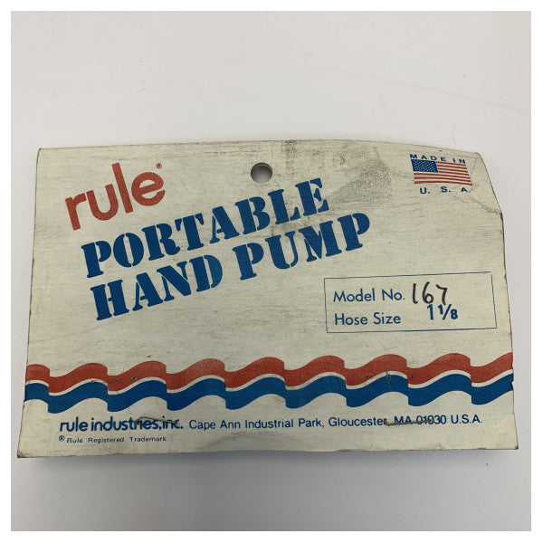 Rule ABS håndpumpe 10 gallon - manuel marineskrogs-lænsepumpe - 167 