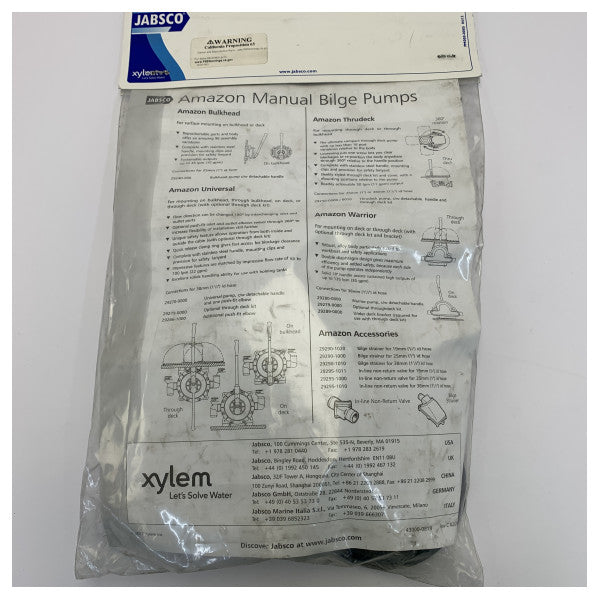 Jabsco 29284-1000 vippebrytersats for Amazon Warrior 