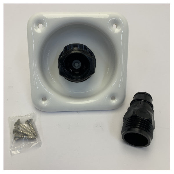 Jabsco Quick Release Deck Connector bijeli - Spojnica za crijevni nastavak za jahtu - 31910-1200 