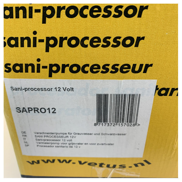 Pompa trituratrice Vetus SAPRO12 12V - pompa per acqua sporca 