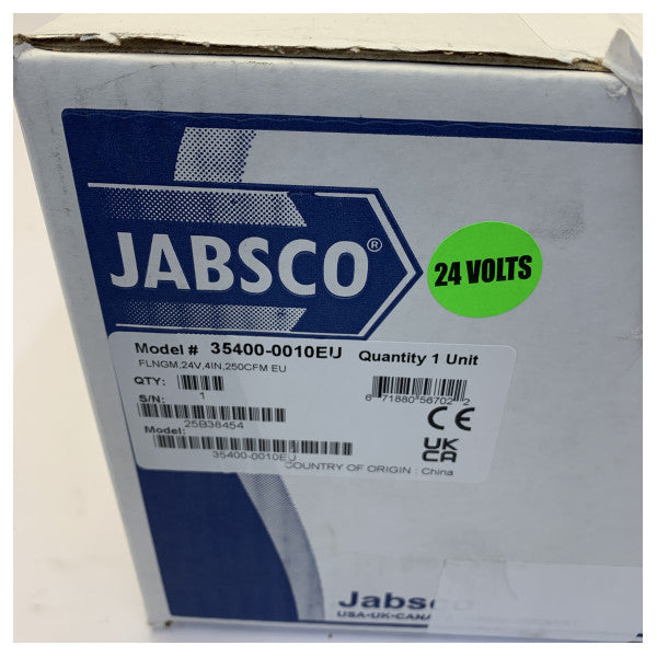 Jabsco 35400-0010EU Marine Ventilation Blower - 24V 