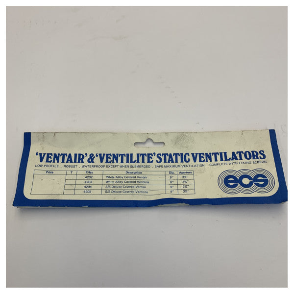 Ventair Stainless Steel Fan għal Dgħajsa u Jott - Mudell 4204 - Komplet bi Twaħħil 