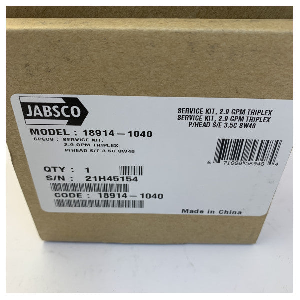 Jabsco 18914-1040 ポンプハウジングキット - マリンポンプ部品 